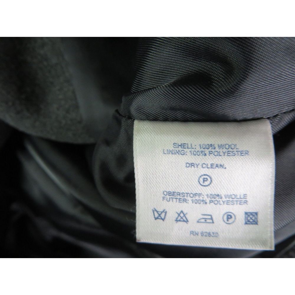 Lands End Womens Coat 10 Gray Wool Pea Coat Double Breasted Long Sleeve Classic - Picture 7 of 10